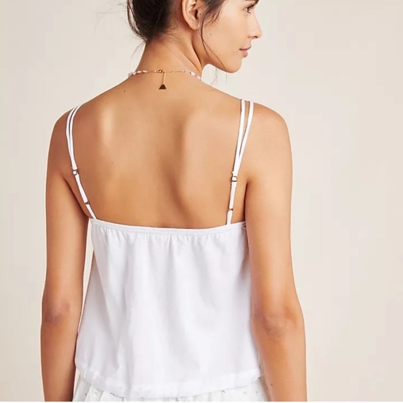 Anthropologie Tiny Natasha White Tie Tank Top XL - Picture 3 of 7